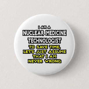 Bóton Redondo 5.08cm Tecnologia de Medicina Nuclear ... Nunca Errado