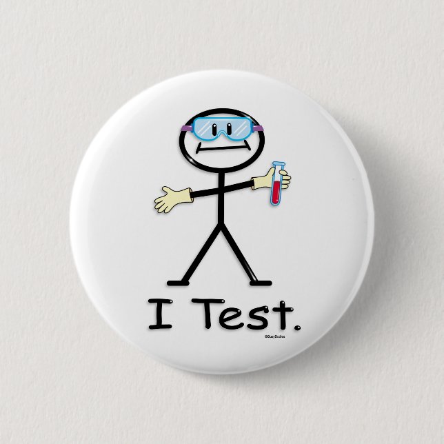 Bóton Redondo 5.08cm Tecnologia do laboratório médico (Frente)