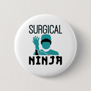Bóton Redondo 5.08cm Tecnólogo técnico cirúrgico Ninja Scrub