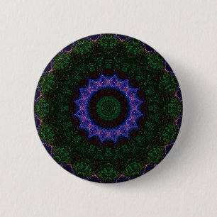 Bóton Redondo 5.08cm Tecnomancy Black Abstrato Mandala Botão