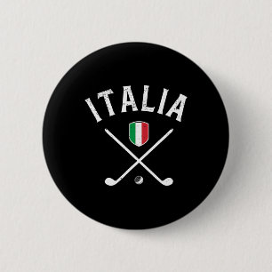 Bóton Redondo 5.08cm Tee de golfe da Itália - Bandeira Italiana