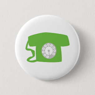 Bóton Redondo 5.08cm telefone do oldschool - telefone
