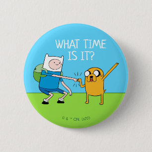 Bóton Redondo 5.08cm Tempo de Aventura Finn & Jake Fist Bump