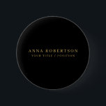 Bóton Redondo 5.08cm Tendência profissional Dourada mínima moderna e ne<br><div class="desc">Representa-se com esta design moderna e elegante. Esse modelo pode ser personalizado para atender a todas as profissões profissionais.</div>