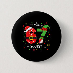 Bóton Redondo 5.08cm Tendência Seis Sete Meme Natal 67 Xmas Homens Mulh