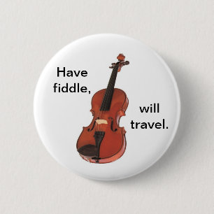 Bóton Redondo 5.08cm Tenha o violino, viajará crachá do botão/pino