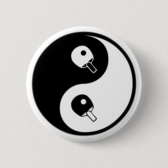 Bóton Redondo 5.08cm Ténis de mesa de Yin Yang (Frente)