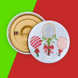 Bóton Redondo 5.08cm Tênis de Natal, Raquetas de Paddle e Pickleball