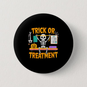 Bóton Redondo 5.08cm Terapeuta De Fisioterapia De Halloween Pt Golpe Ou