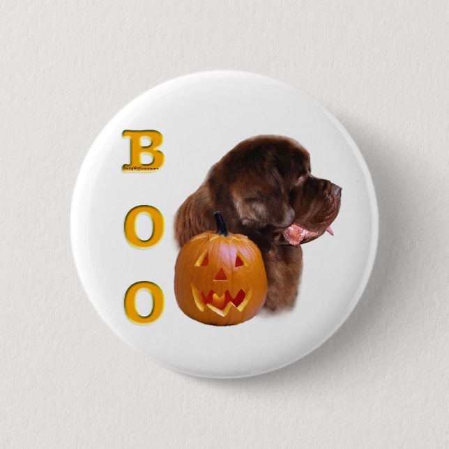 Bóton Redondo 5.08cm Terra Nova (Brn) Halloween Boo (Frente)