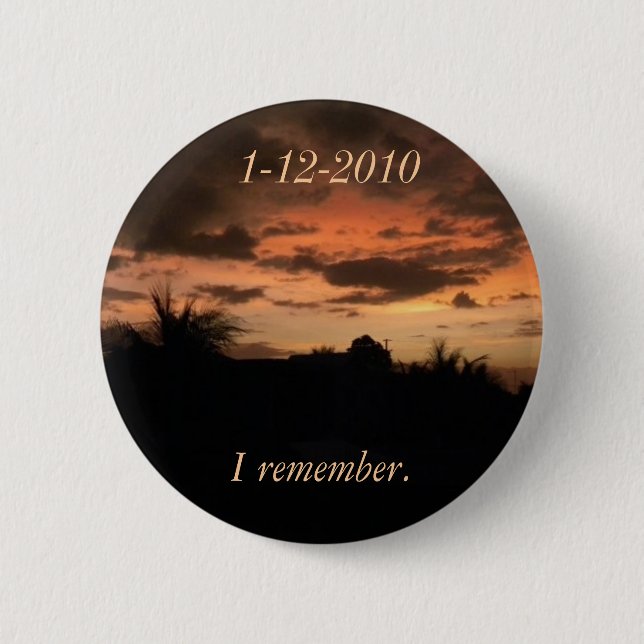 Bóton Redondo 5.08cm Terremoto de Haiti (Frente)