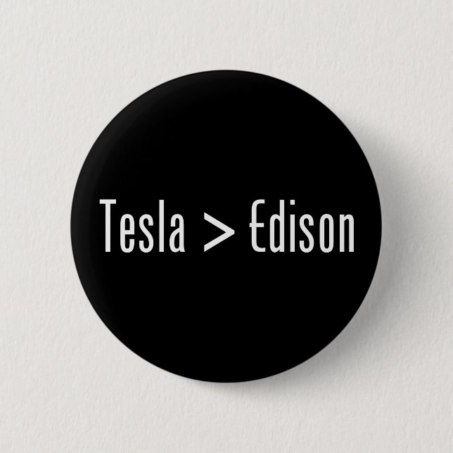 Bóton Redondo 5.08cm Tesla > Edison (Frente)