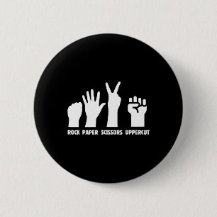 Bóton Redondo 5.08cm Tesoura em Papel - Corte Superior Artes Marciais I
