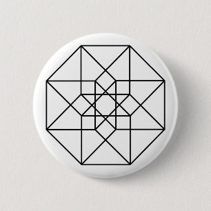 Bóton Redondo 5.08cm Tesseract (esboço preto)
