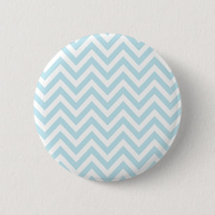 Bóton Redondo 5.08cm Teste padrão azul e branco da luz - de Chevron da