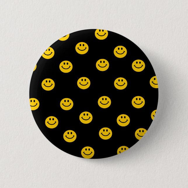 Bóton Redondo 5.08cm Teste padrão de bolinhas amarelo (Frente)