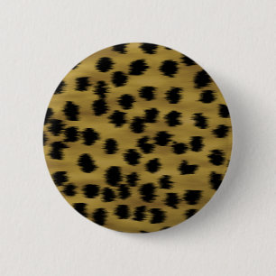 Bóton Redondo 5.08cm Teste padrão preto e dourado do impressão da chi