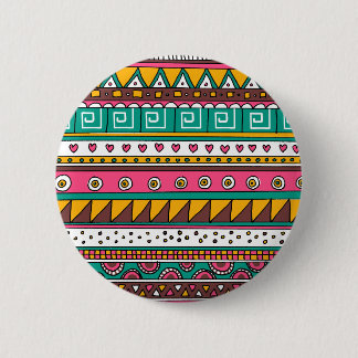 Bóton Redondo 5.08cm Teste padrão tribal colorido