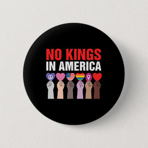 Bóton Redondo 5.08cm Teto Anti-Trump Democracy No Kings In America