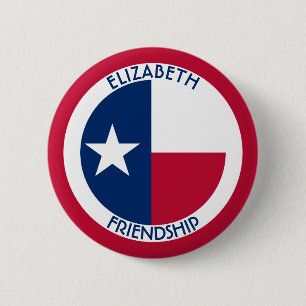 Bóton Redondo 5.08cm Texas estrela solitária a bandeira personalizada
