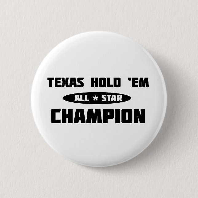 Bóton Redondo 5.08cm Texas hold 'Em Champion (Frente)