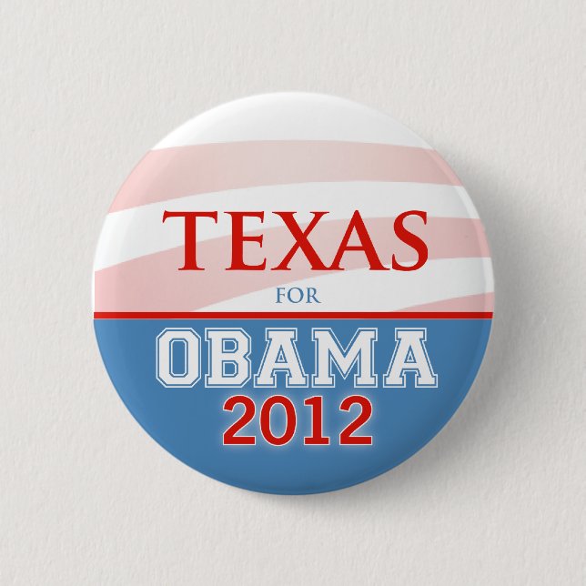 Bóton Redondo 5.08cm TEXAS para Obama 2012 (Frente)