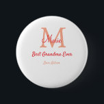 Bóton Redondo 5.08cm texto simples e mínimo da melhor vovó sempre verme<br><div class="desc">design</div>