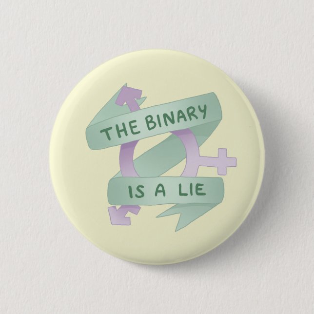 BÓTON REDONDO 5.08CM THE BINARY IS A LIE (Frente)