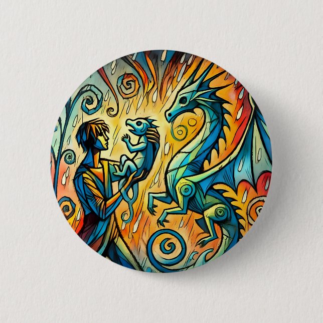 Bóton Redondo 5.08cm  the dragon keeper (Frente)