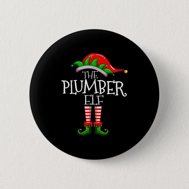 Bóton Redondo 5.08cm The Plumber Elf Christmas Gift, Plumbing Xmas Paja (Frente)