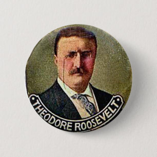Bóton Redondo 5.08cm Theodore Roosevelt - botão
