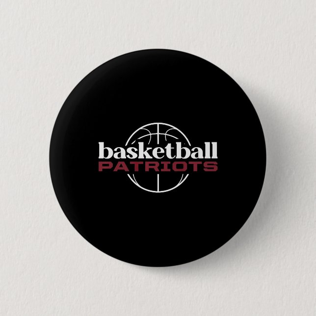 Bóton Redondo 5.08cm Thomas Jefferson Patriots Basquete (Frente)