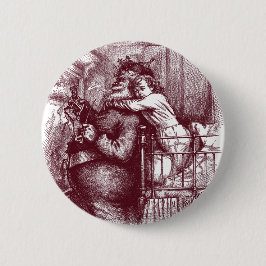 Bóton Redondo 5.08cm Thomas Nast Papai Noel "travado "