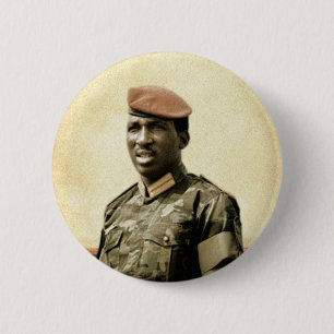 Bóton Redondo 5.08cm Thomas Sankara - Burkina Faso - presidente