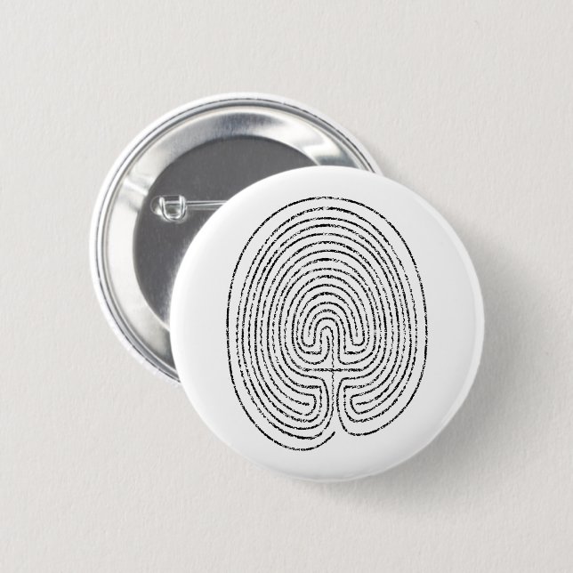 Bóton Redondo 5.08cm Thumbprint Labyrinth - (Frente & Verso)