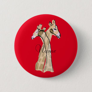 Bóton Redondo 5.08cm Thunder_Cove do Casal Girafa em forma de moeda