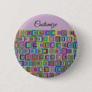 Bóton Redondo 5.08cm Thunder_Cove, estilo hippie psíquico do Groovy