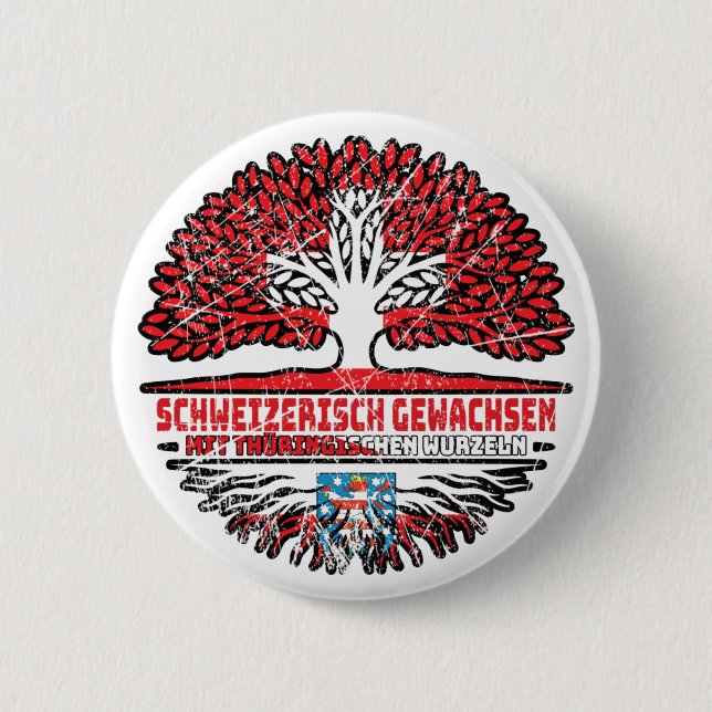 Bóton Redondo 5.08cm Thüringen Thüringisch Schweizer Schweiz Baum (Frente)