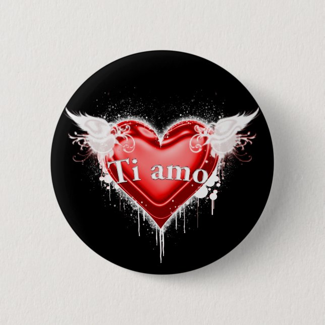 Bóton Redondo 5.08cm Ti amo (eu te amo) (Frente)