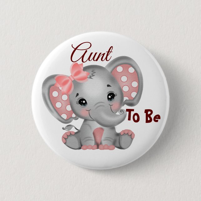 Bóton Redondo 5.08cm Tia De Bebê A Ser Botão (Frente)