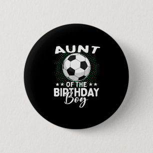 Bóton Redondo 5.08cm Tia do menino de aniversário Jogador de futebol An
