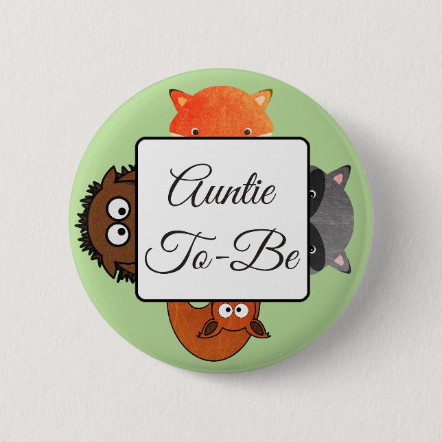 Bóton Redondo 5.08cm Tia Para Ser Tema De Pavimentos De Raposa (Frente)