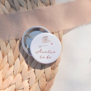 Bóton Redondo 5.08cm Tia Querida Chá de Bebê Francês Cafe Bebe Cute