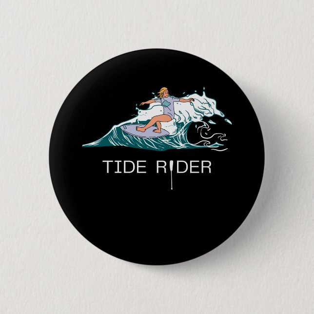 Bóton Redondo 5.08cm Tide Rider (Frente)