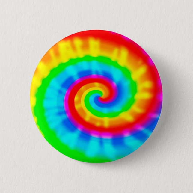 Bóton Redondo 5.08cm Tie Dye Spiral (Frente)