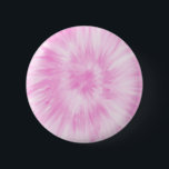 Bóton Redondo 5.08cm Tiedye Pink Spiral Hippie Tie Dye<br><div class="desc">Design de padrão de coloração de gravata de Pastel em cor rosa e branca. Botão cor-de-rosa shibori hippie espiral design.</div>