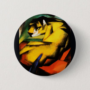 Bóton Redondo 5.08cm Tiger pintura de Franz Marc