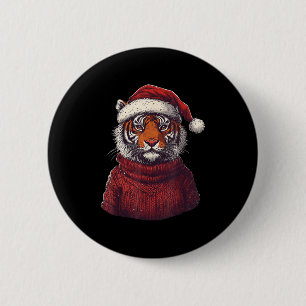 Bóton Redondo 5.08cm Tiger Ugly Sweater Natal
