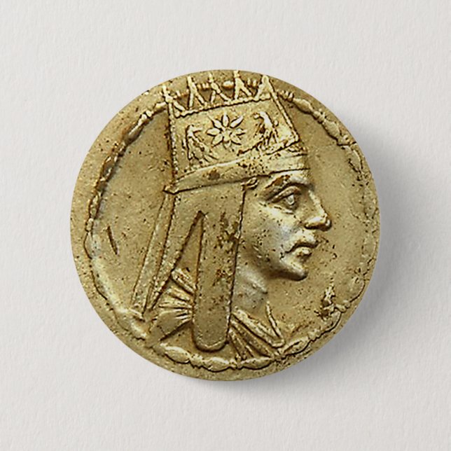 Bóton Redondo 5.08cm Tigran o excelente, herói arménio (Frente)