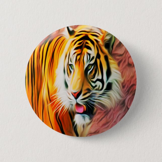 Bóton Redondo 5.08cm Tigre (Frente)